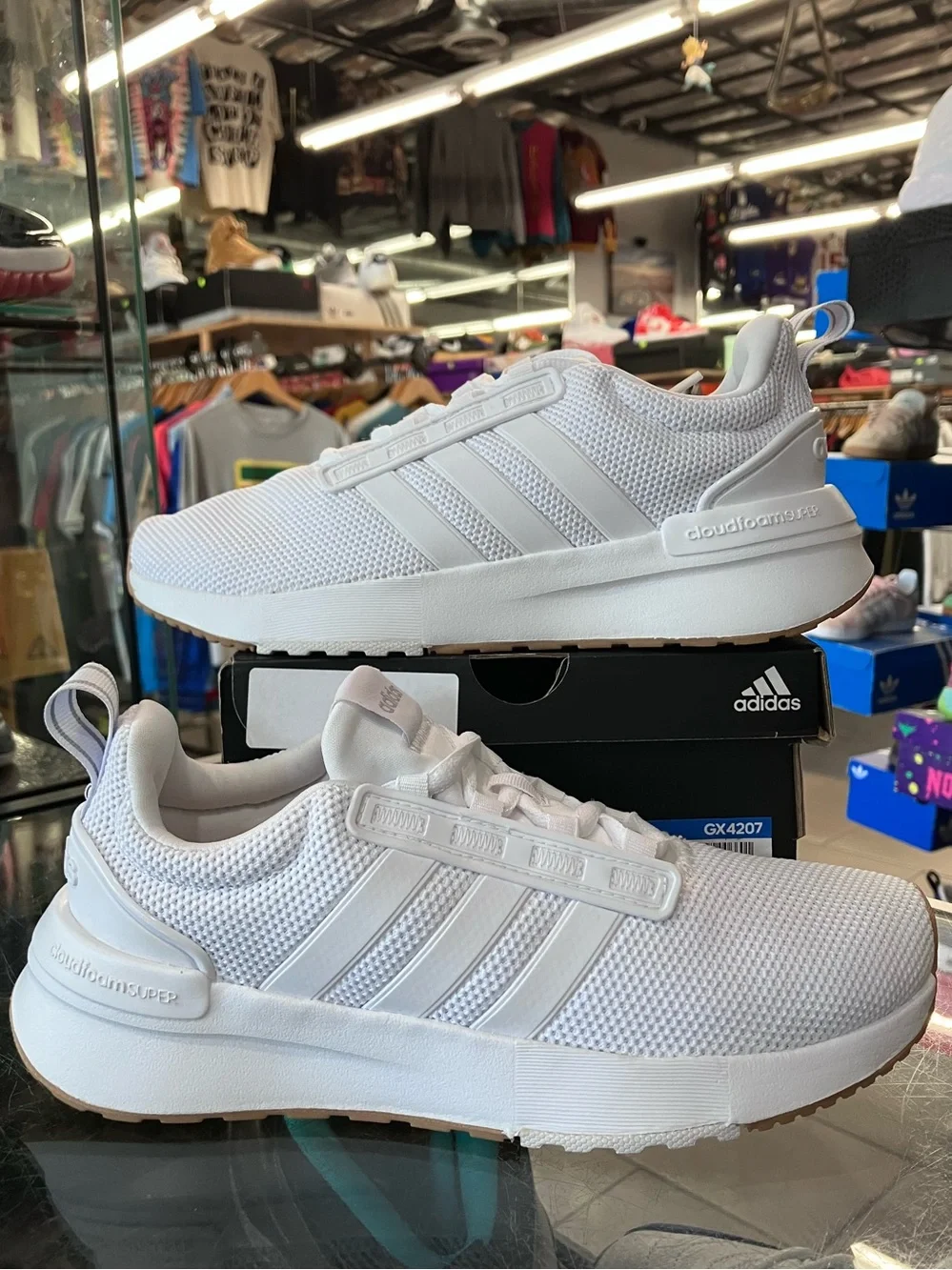 Women’s Adidas Racer TR21 White Gum Size 6